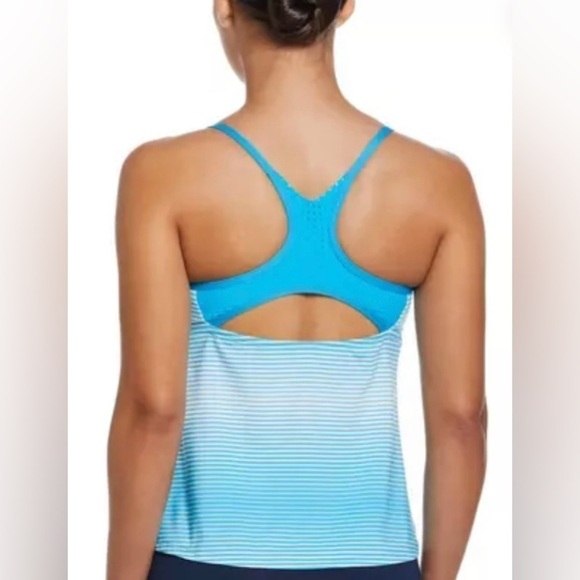 Nike Women's Racerback Tankini Stripe Swim Top Size S - Picture 3 of 8